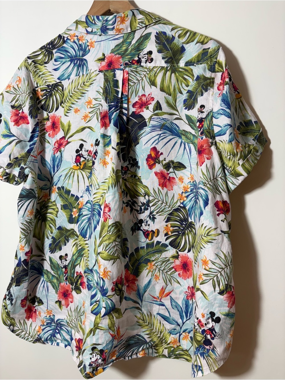 TOMMY BAHAMA Disney Jungle Jubilee Women’s Linen Shirt Mickey/Minnie Mouse L - Picture 8 of 11